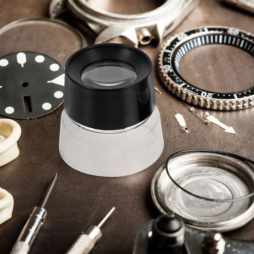 

6Pcs Jewelry Magnifier Loupe 10X High Magnification Portable Lightweight Cylindrical Gemstone Watch Coin Inspection Optical