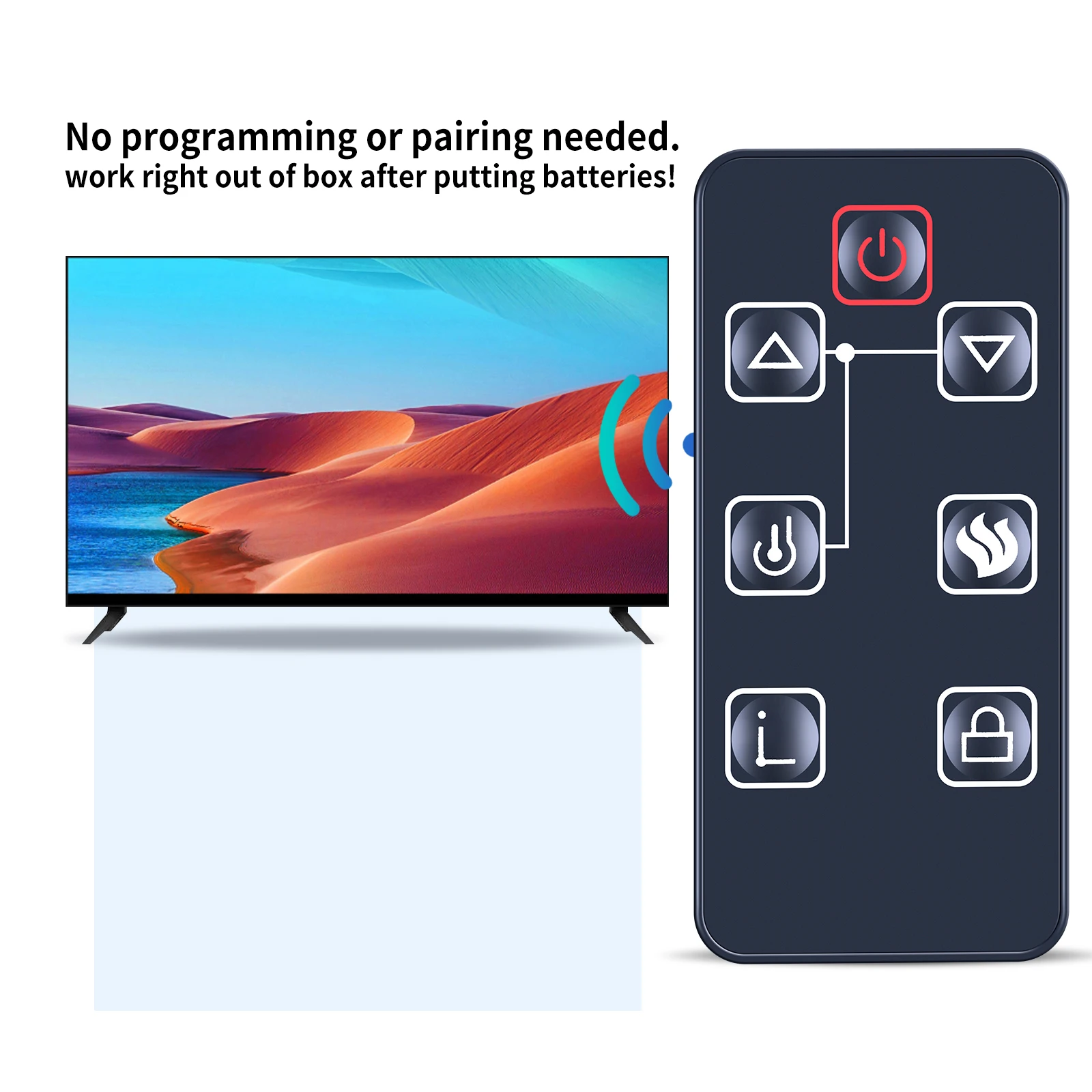 New Remote Control For Intertek Insert Electric Fireplace IF-60FSB IF-70FSB IF-50FSB