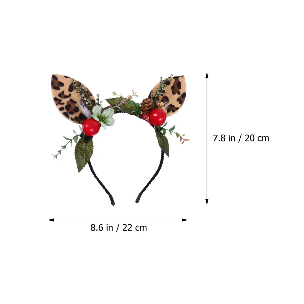 

2Pcs Creative Leopard Cat Ears Kids Hairbands Lightweight Comfortable Costume Party Accessories Festival Halloween Hair Band