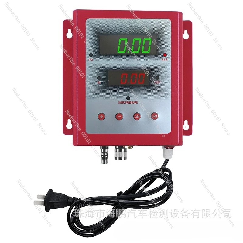 Automotive Tire Inflator with Preset Pressure and Automatic Charging and Deflating