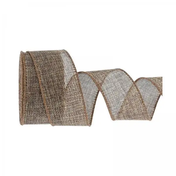 

5x Burlap Ribbon DIY Gifts Wrapping Ribbon Decor Art Wired Edge Crafts