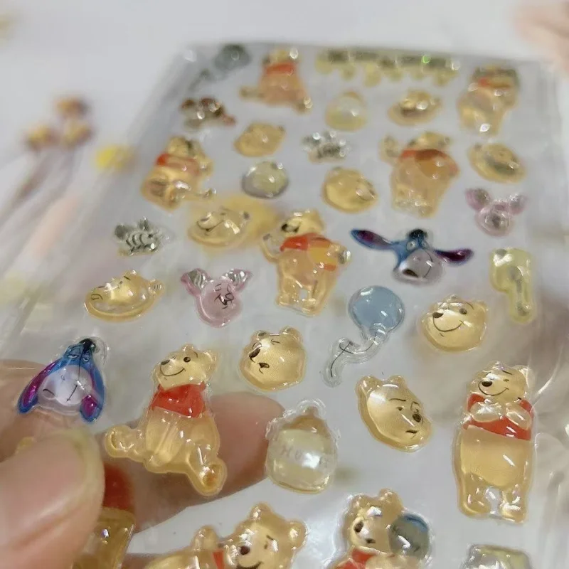 ديزني ويني ذا بوه حورية البحر الأميرة ملصق ثلاثية الأبعاد الإغاثة الكرتون ملصق Diy بها بنفسك قضية الهاتف المحمول Ccd الديكور مكافأة ملصق #1