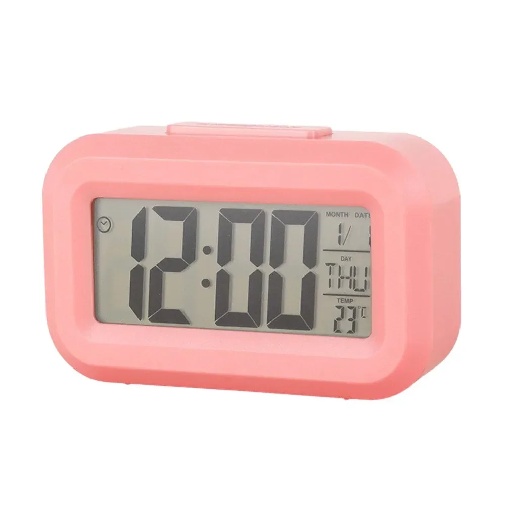 Alarm Clock Digital Alarm Clock 9*2.5*5.5 Cm Date Temperature Display Snooze Mode Desktop Decor For Home/Office