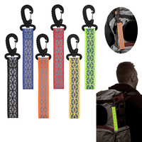 2Pcs Reflective Straps Pendant Keychain For Outdoor Camping Night Running Cycling Backpack Safety Lightweight Bright Keyrings