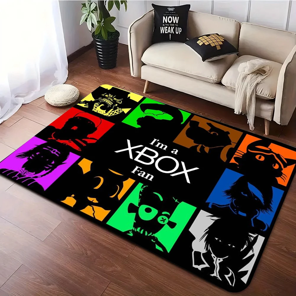 سجادة ألعاب Xbox لغرفة المعيشة، سجادة أرضية قابلة للغسل، مساحة كبيرة غير قابلة للانزلاق، سجادة تزيين لغرفة المراهقين والأولاد والبنات