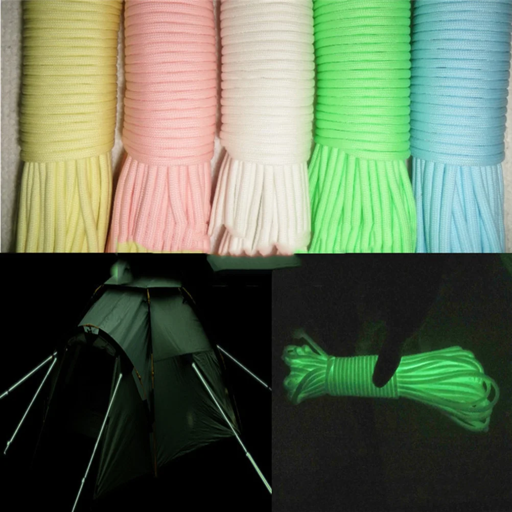 5Pcs Luminous Umbrella Ropes 1 Meter Night Nine-Core Reflective Outdoor Survival Gear Safety Outdoor Umbrella Ropes