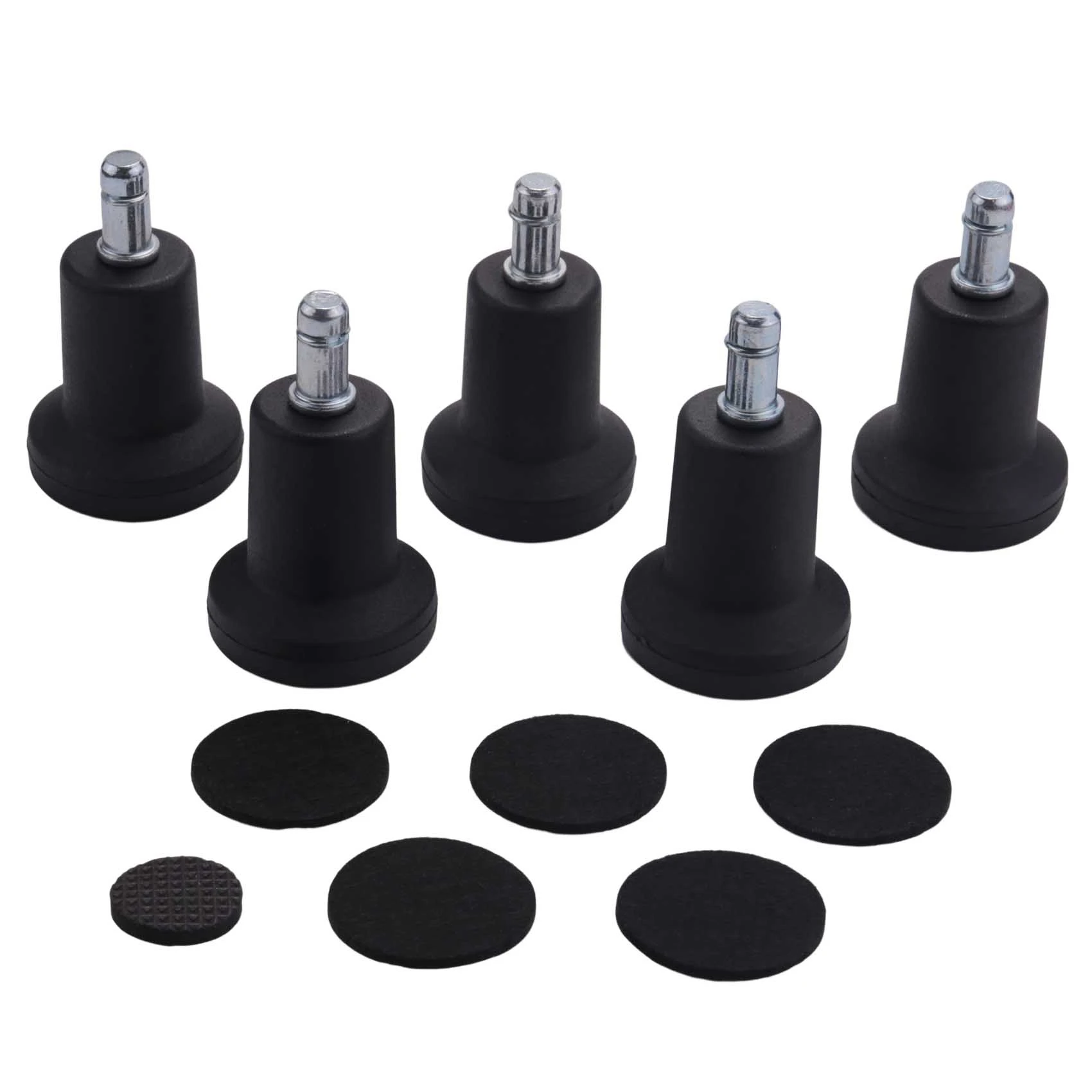 A98U High Profile Bell Glides Replacement for Office Chair Without Wheels & Bar Stool, Fixed Stationary Caster Glide, 5-Pack