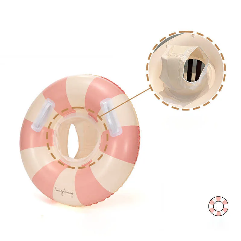 حلقة مقعد سباحة للأطفال مضادة للانقلاب، حلقة سباحة تحت الإبط، لعبة مائية قابلة للنفخ، أداة مساعدة سميكة للسباحة