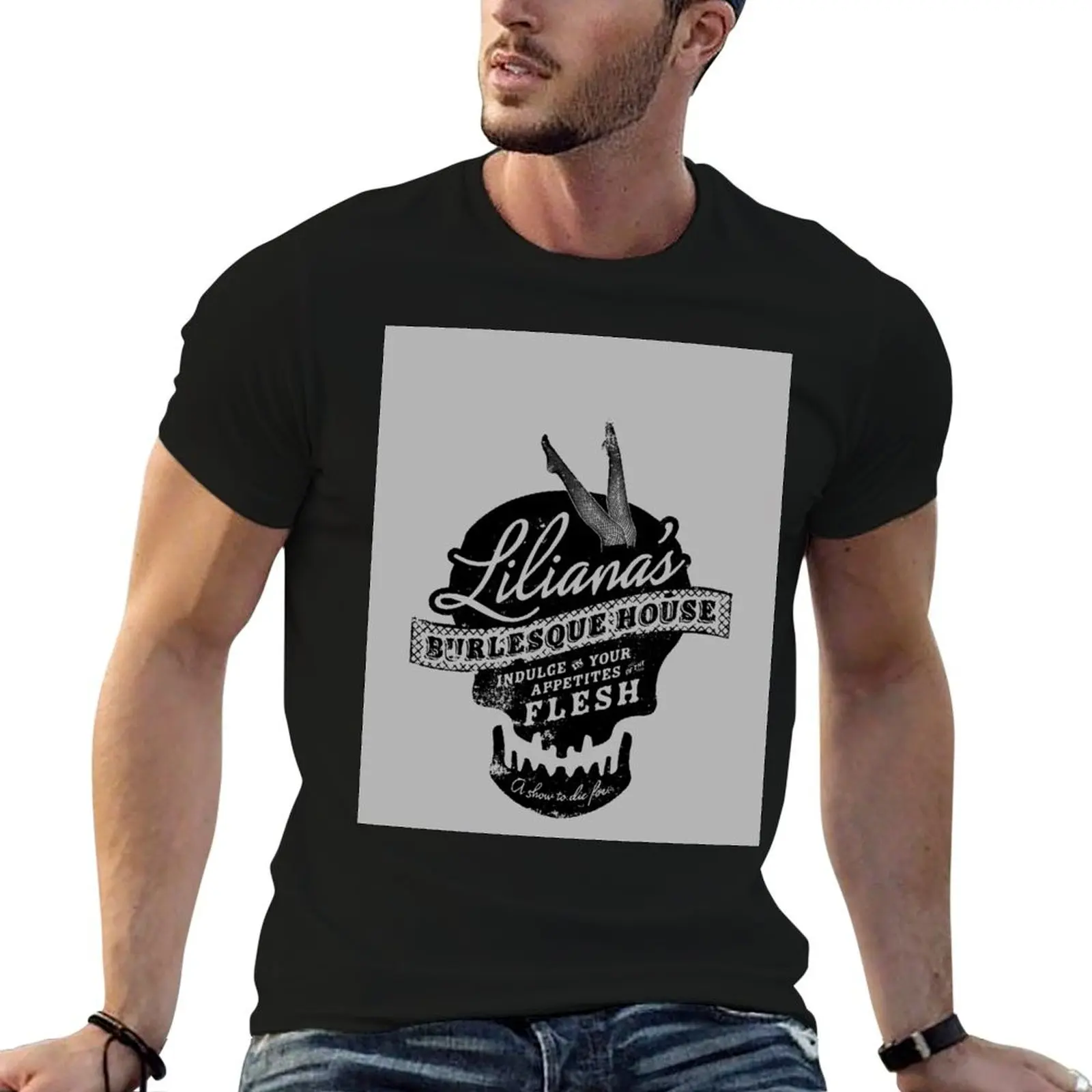 Liliana's Burlesque House skull design T-Shirt Short sleeve tee cheap stuff essential t shirt T-shirts for men cotton