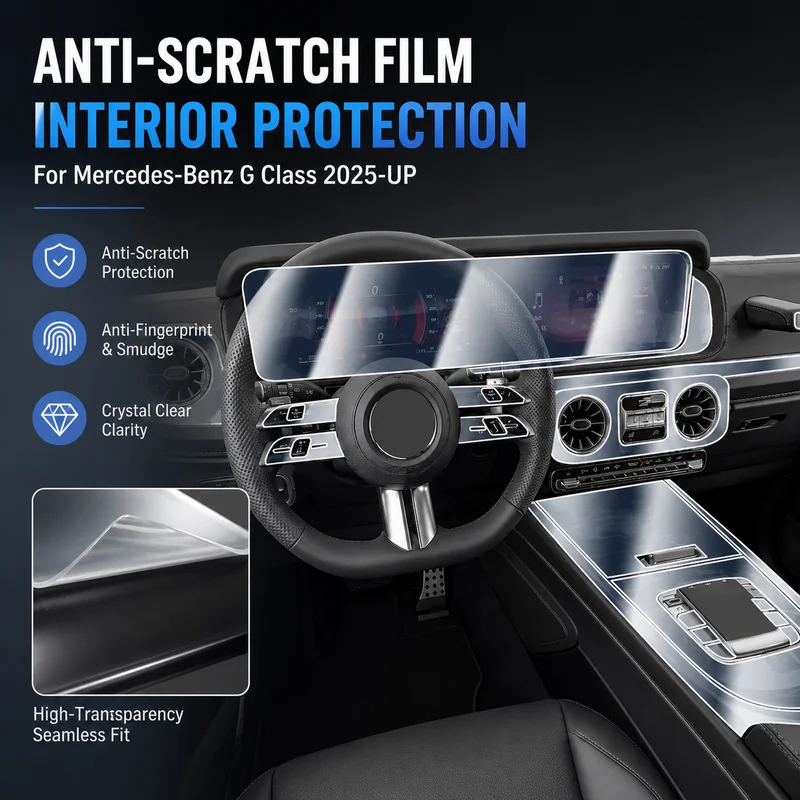 For Mercedes-Benz G Class 2025 Anti-Scratch Film Car Interior Protection Navigation Screen Center Control Accessories
