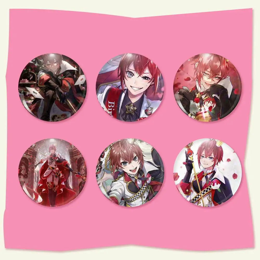 Riddle Rosehearts Tinplate Brooch  Figure Icon Badge Handmade Brooches for Backpack Clothes Decoration
