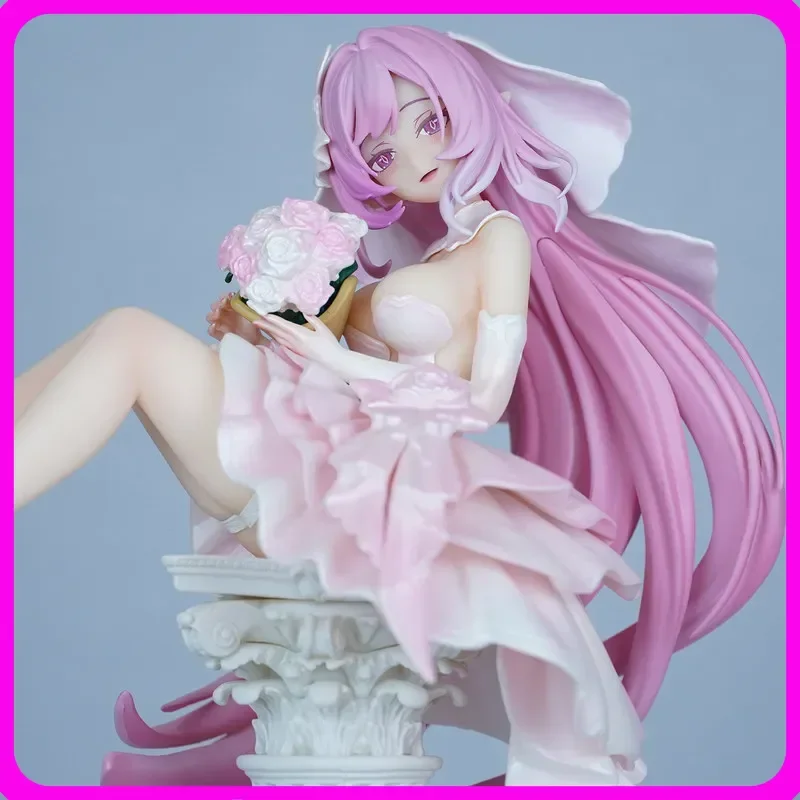 Figurine Honkai Impact 3 Elysia en Robe de Mariée, Figurine de Fille Anime Magnifique, Figurine Anime 2D, Statue de Collection, Décoration de Bureau D