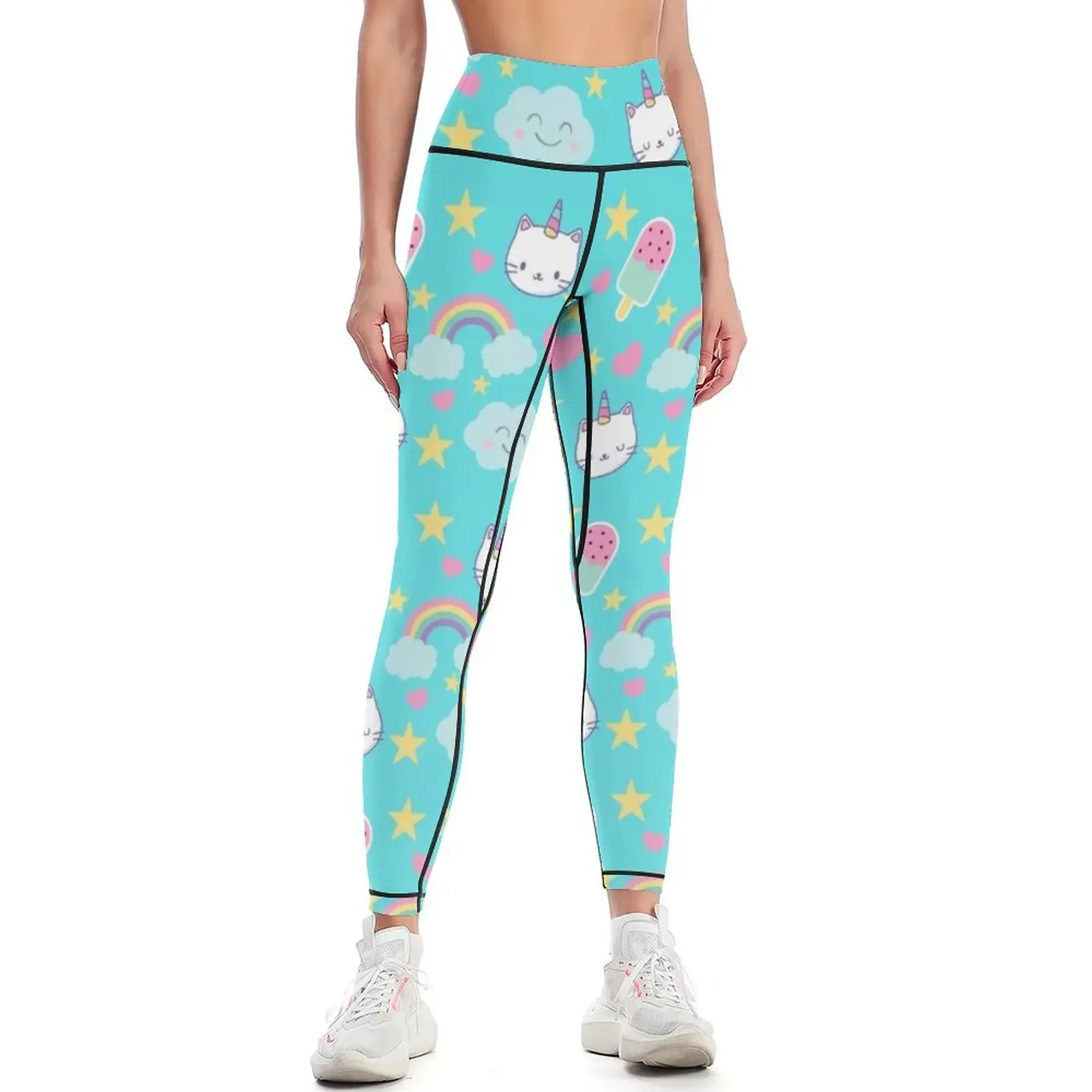 

Caticorn Meowgical Summer Leggings Female legging pants Sports pants for Women's push up legging push up Womens Leggings