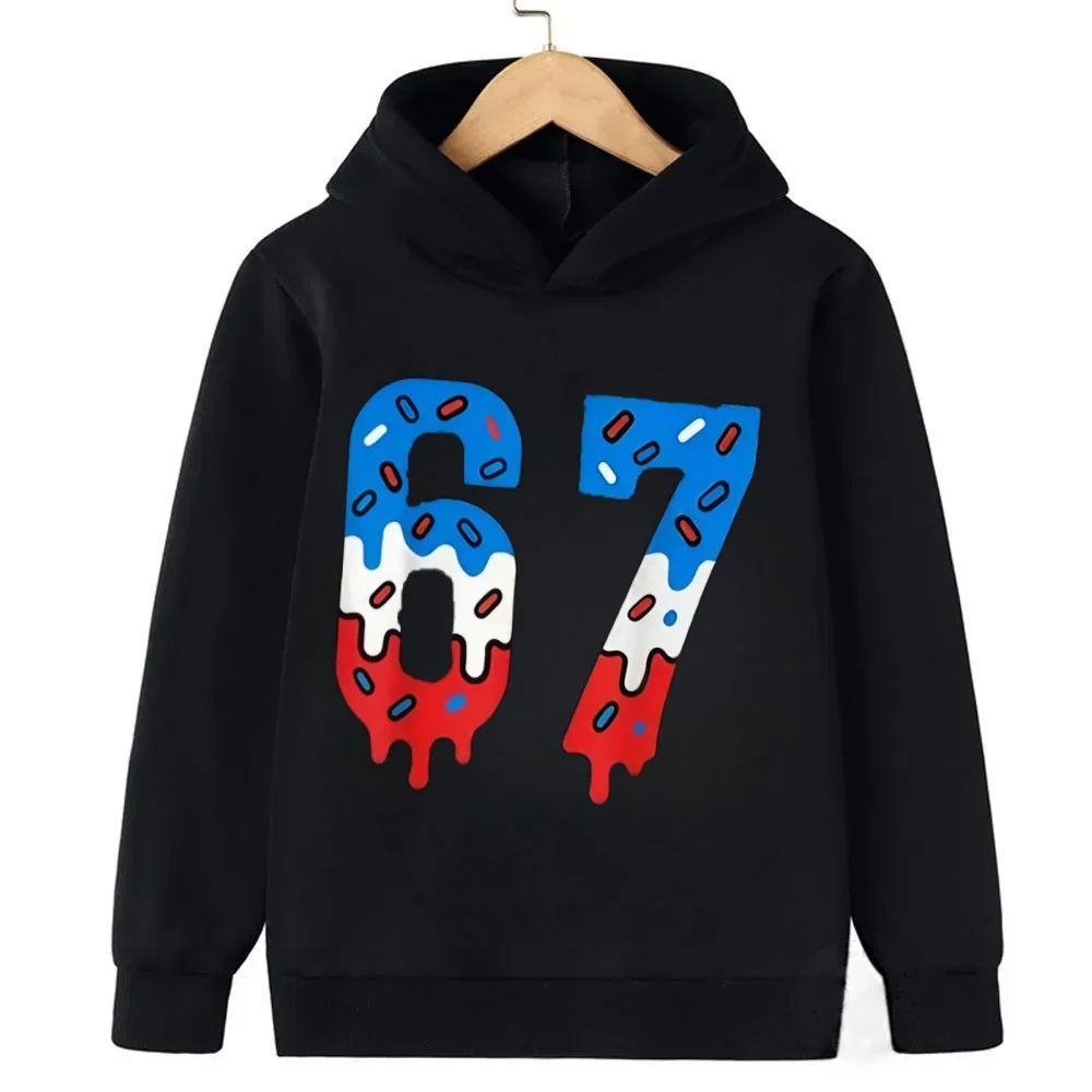

Toddler 67 Locked in Hoodie Viral Slang Kids Casual Pullover Fashionable and Fun Children's Comfortable Sweatshirt Hoodie