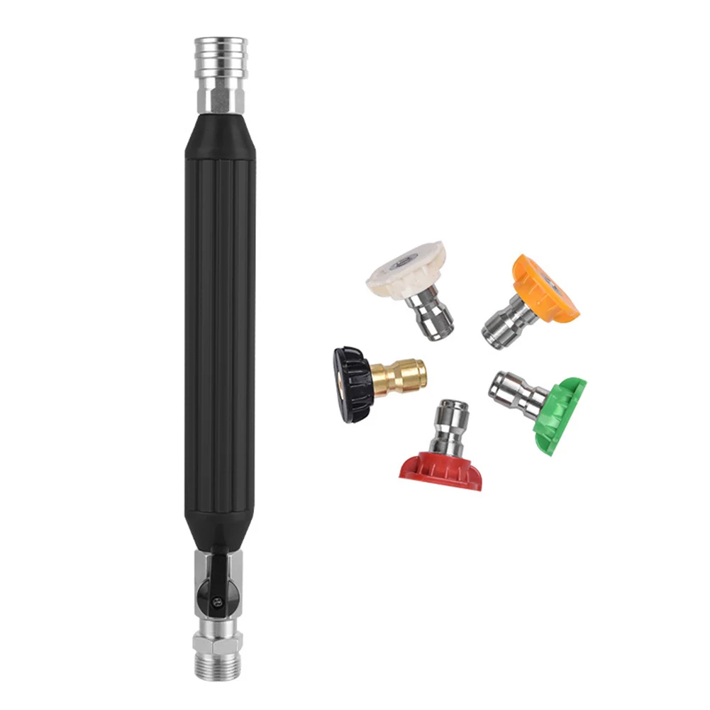 Five Color Nozzle High Pressure Washer Spray Pistol with Stainless Steel Quick Connect for Car and Outdoor Cleaning
