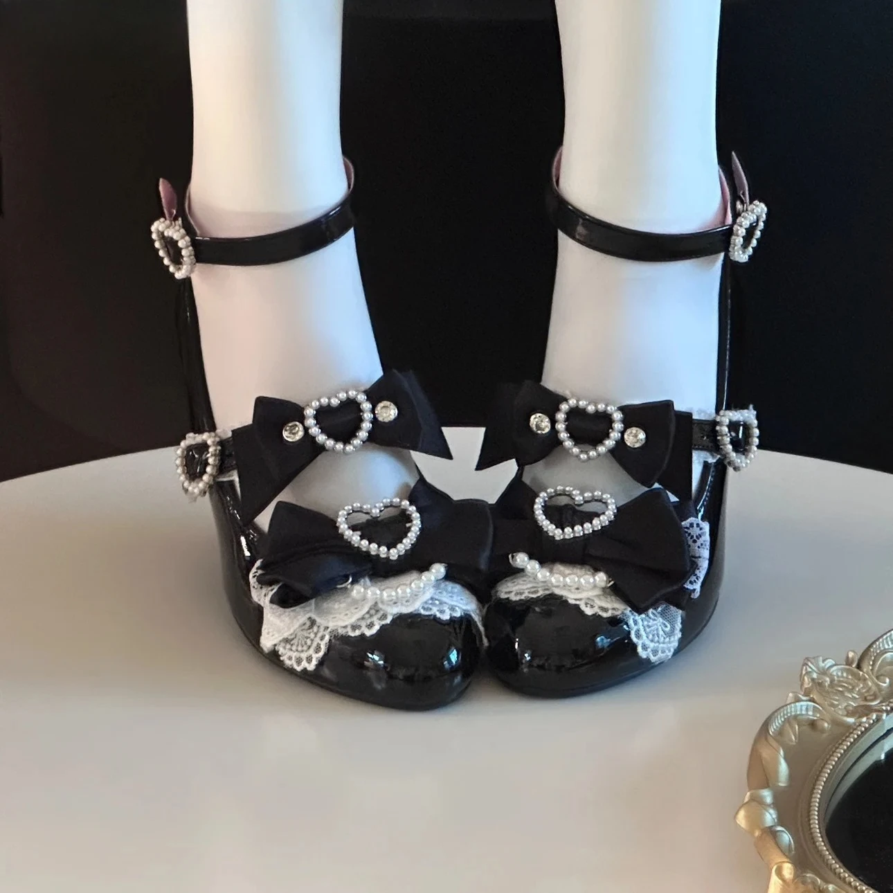 

Japanese Lolita Style Sweet and Cute Fashion Elegant Pumps for Lady 2025 New Spring Autumn Hollow High Heel Women's Shoes