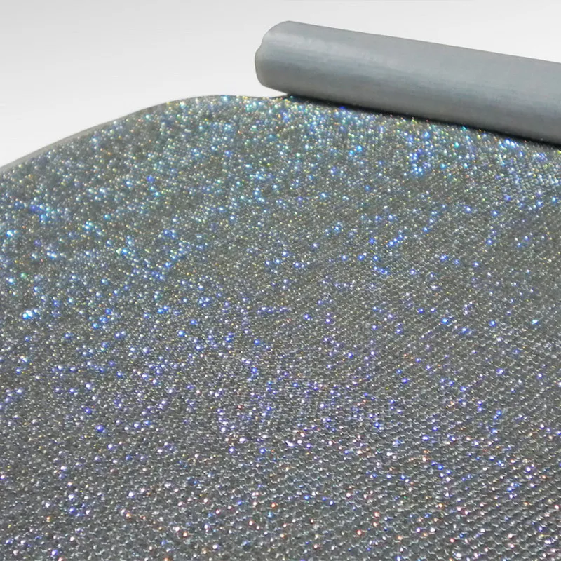 1sheet Crystal Sparkle Hotfix Rhinestone Wrap Mesh Crystal AB Silvery Metal Base Strass Trim Textile Hot Fix Rhinestones Sheet
