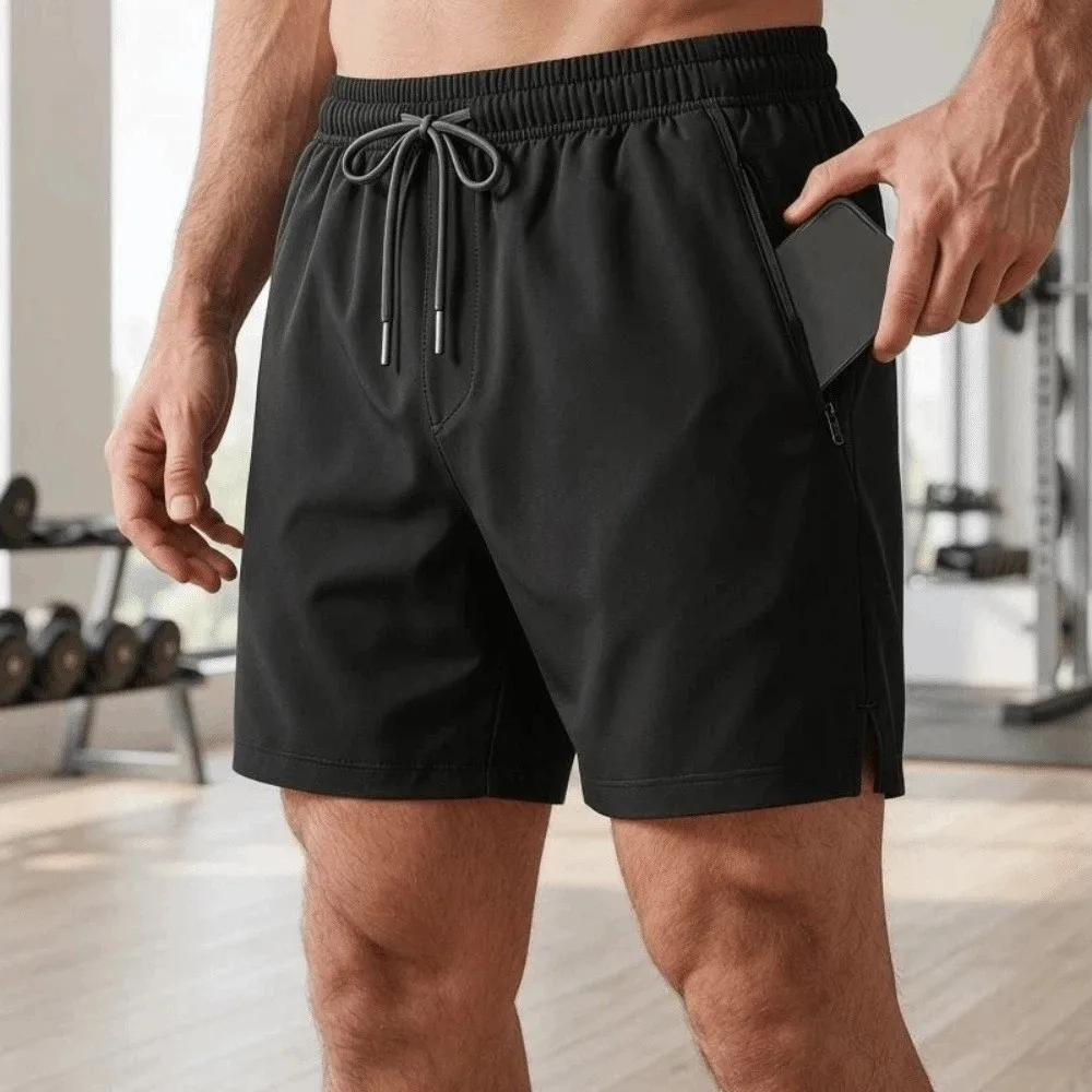 Summer Breathable Sports Shorts Thin Gym Clothes Casual Short Pants Lace-up Drawstring Running Shorts Exercise