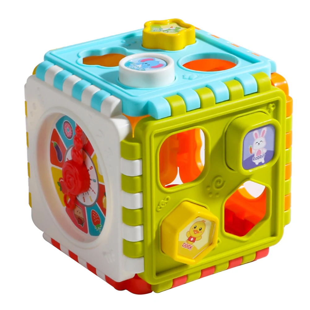 Creative Activity Cube Intelligence Toy Baby Blocks Matching Shape Learning Educational Toys Building Blocks Puzzles