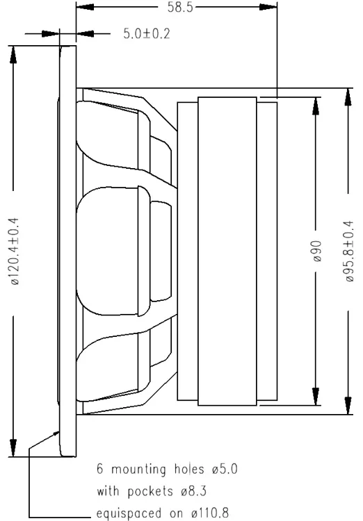 HF-136 Hifi Speakers 8 Inch Harde Keramische Dome/Woofer Unit C220-6-2215/8ohm 150W 90db 1Pcs