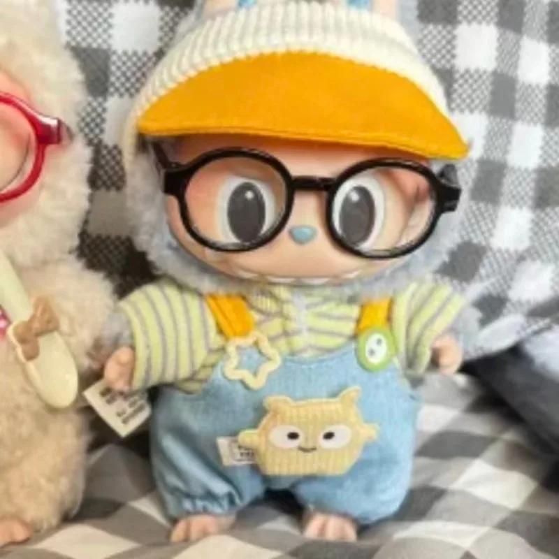 

For 17cm Labubus Mini Doll Clothes Outfit Hat Clothes Shoes Labubu II Doll Accessories Cultivate Sitting Party Game Toys