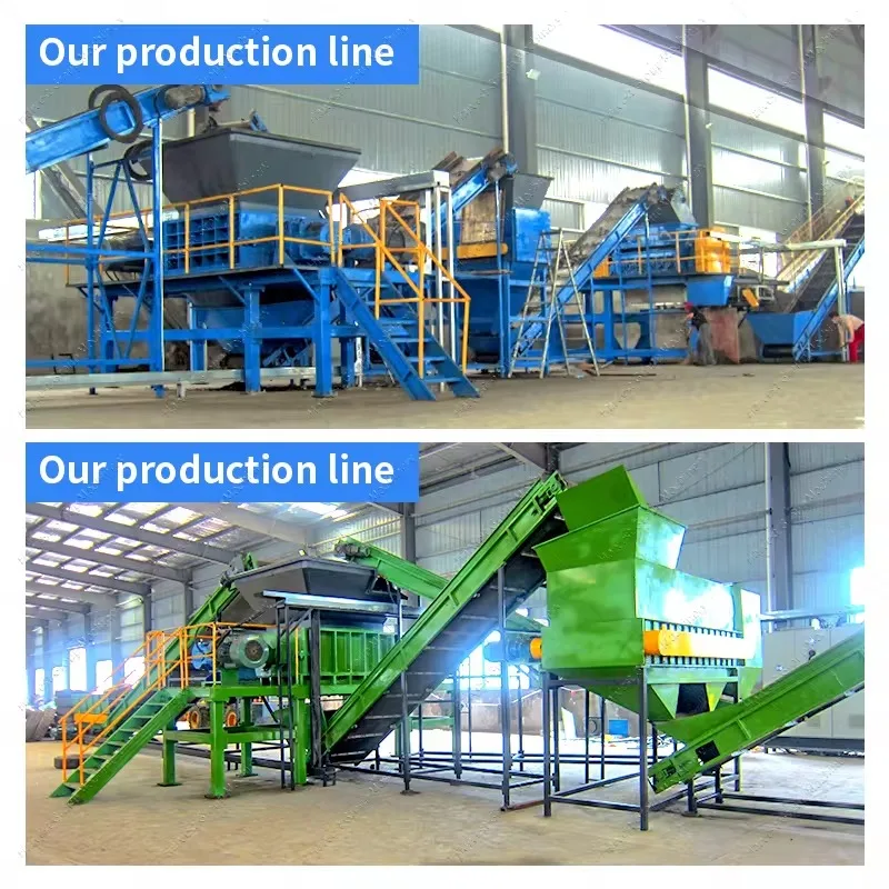 Heavy Duty Fully Automatic Tire Shredder Recycling Line Shredder Machine Tires Price