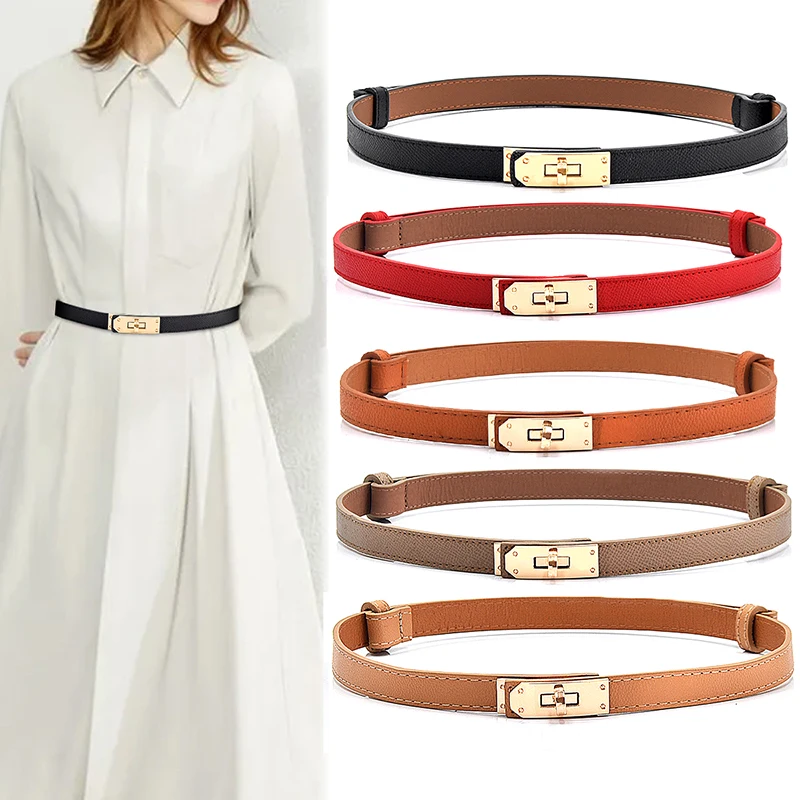 New Fashion High Quality Patent Leather Belt For Women Fine Belts Golden Lock Buckle Dress Jeans Sweater Waistband Belt