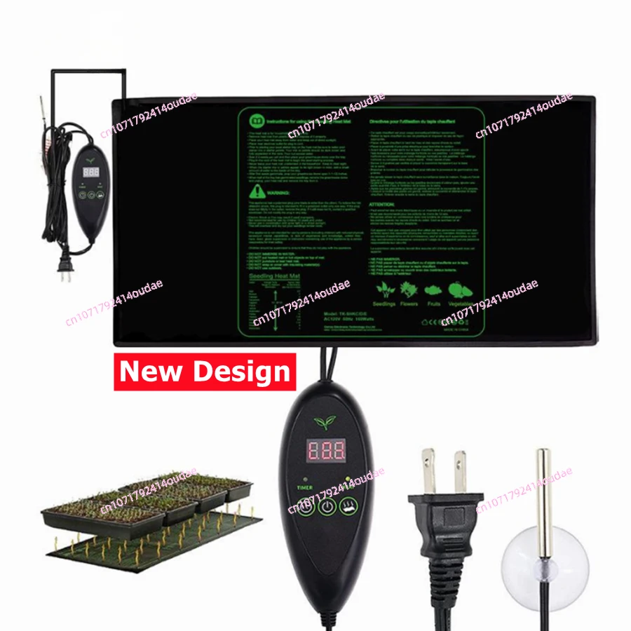 

3 Sizes Upgrade Seedling Heat Mat Waterproof Heat Pad with 20℃-45℃ Digital Thermostat Controller Hydroponic Seedling Germination