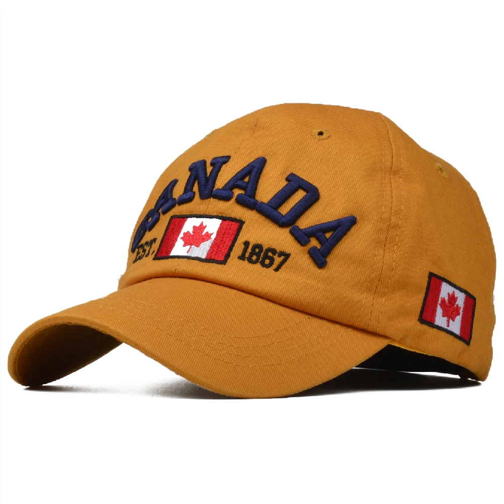 CANADA Letters Baseball Caps for Men Women Hip Hop Dad Hats Sun Outdoor Cotton Trucker Cap