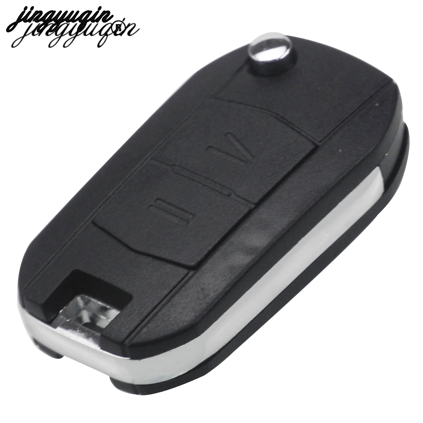 

jingyuqin Modified 2 Button Flip Remote Folding Car Key Fob Case For Opel Vauxhall Corsa Agila Meriva Combo Uncut Blade Car