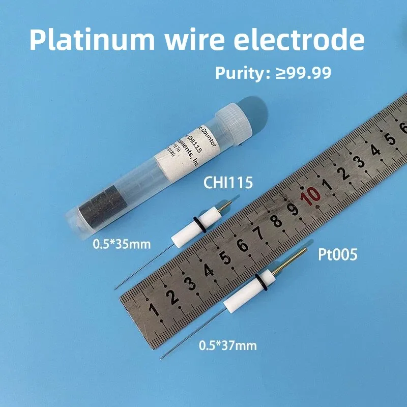 

Platinum Wire Electrode 0.5x37mm/1.0x37mm; Platinum Column Electrode 1.0x5mm/1.0X10MM. Platinum-assisted Counter Electrode.