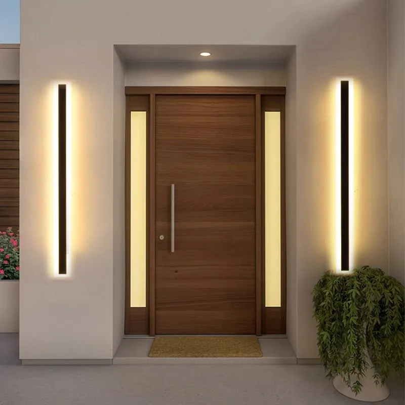 

Outdoor Waterproof Ip65 Long Strip Wall Light Porch Villa Patio Decoration Outdoor Wall Light