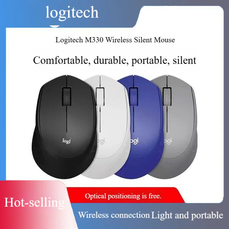 

Logitech M330 Silent Wireless Mouse - Ultra-Quiet Click, 12-Month Battery, Compact USB Receiver for Office/Laptop (Graphite)