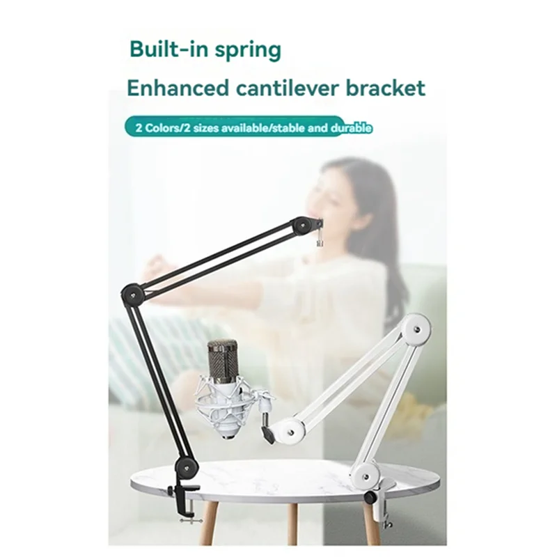 

AS98-Mic Arm Stand For Recording,Podcasting,Adjustable Suspension Boom Scissor Arm Stand With Filter,Shock Mount