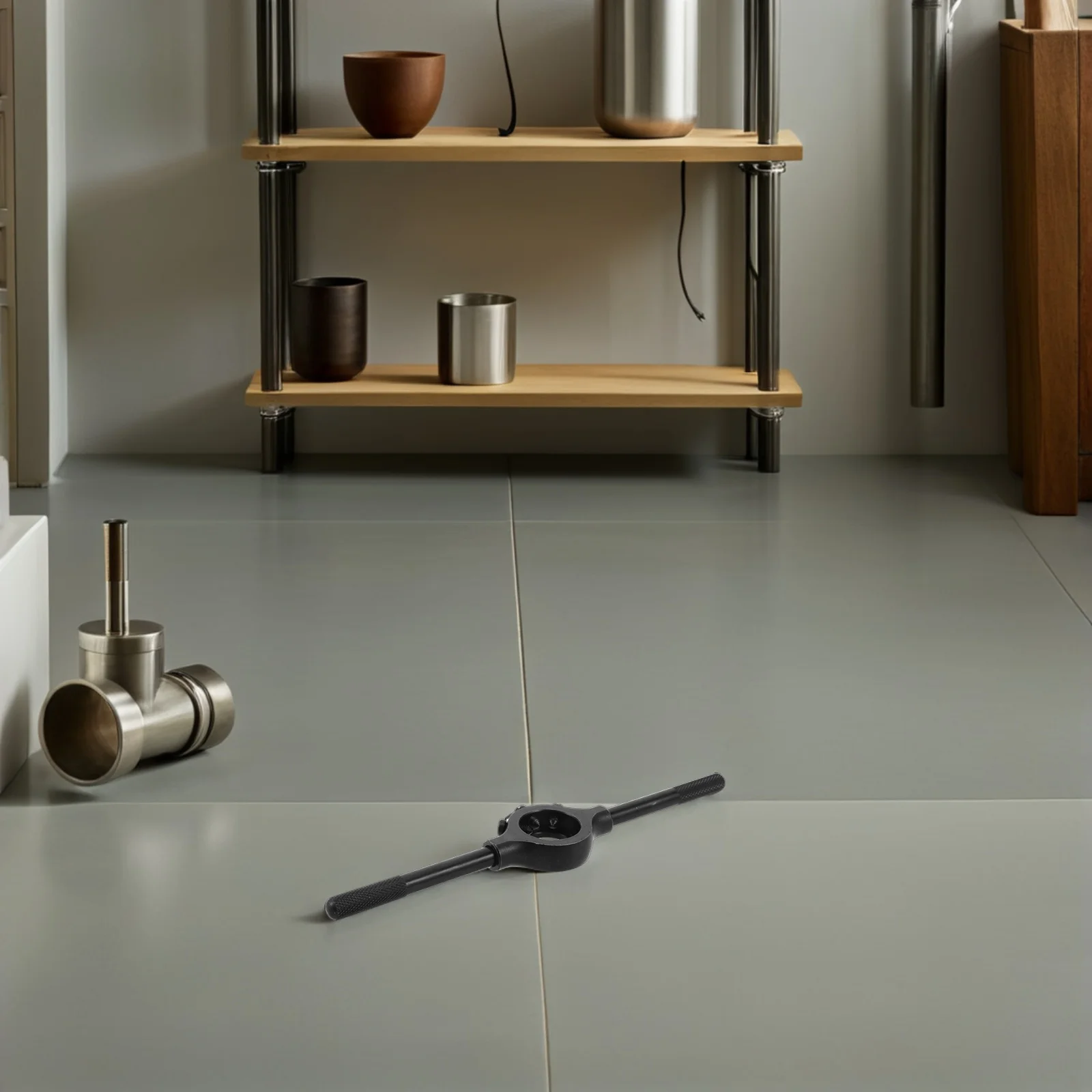 

1pcs 1Inch Adjustable Round Die Stock Holder Wrench Heavy Duty Steel Tap Tool For Precision Threading Industrial Maintenance Die