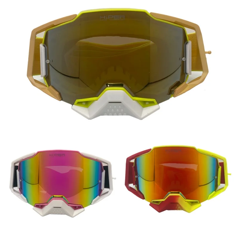 Rough Terrain Riding Goggles Shock Resistant Soft Face Seal Foam Motocross Eyewear for Long‑Time Outdoor Trip