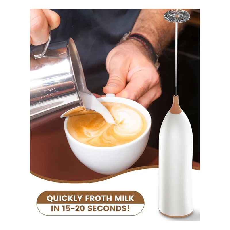 ABVI-Milk Frother قابل لإعادة الشحن، رغوة الحليب القابلة لإعادة الشحن، رغوة القهوة القوية المحمولة للقهوة لاتيه والكابتشينو