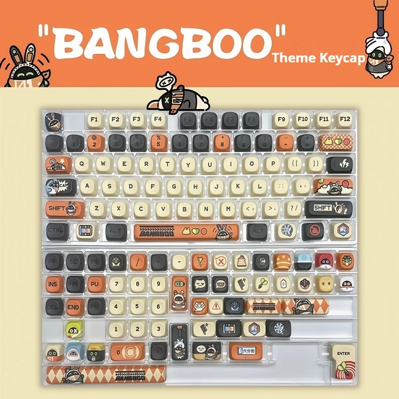 

KOA Bang Bu Keycap KOA Высота Пятисторонняя термосублимация Индивидуальная милая шариковая кепка Эргономичный шелковистый гладкий сенсорный материал PBT