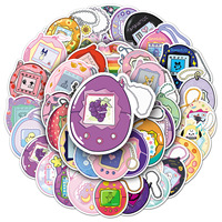 50PCS Tamagotchi Stickers Cartoon Sticker Kids Toy Decals Luggage Laptop Phone Car Bike Skateboard Waterproof Decoration