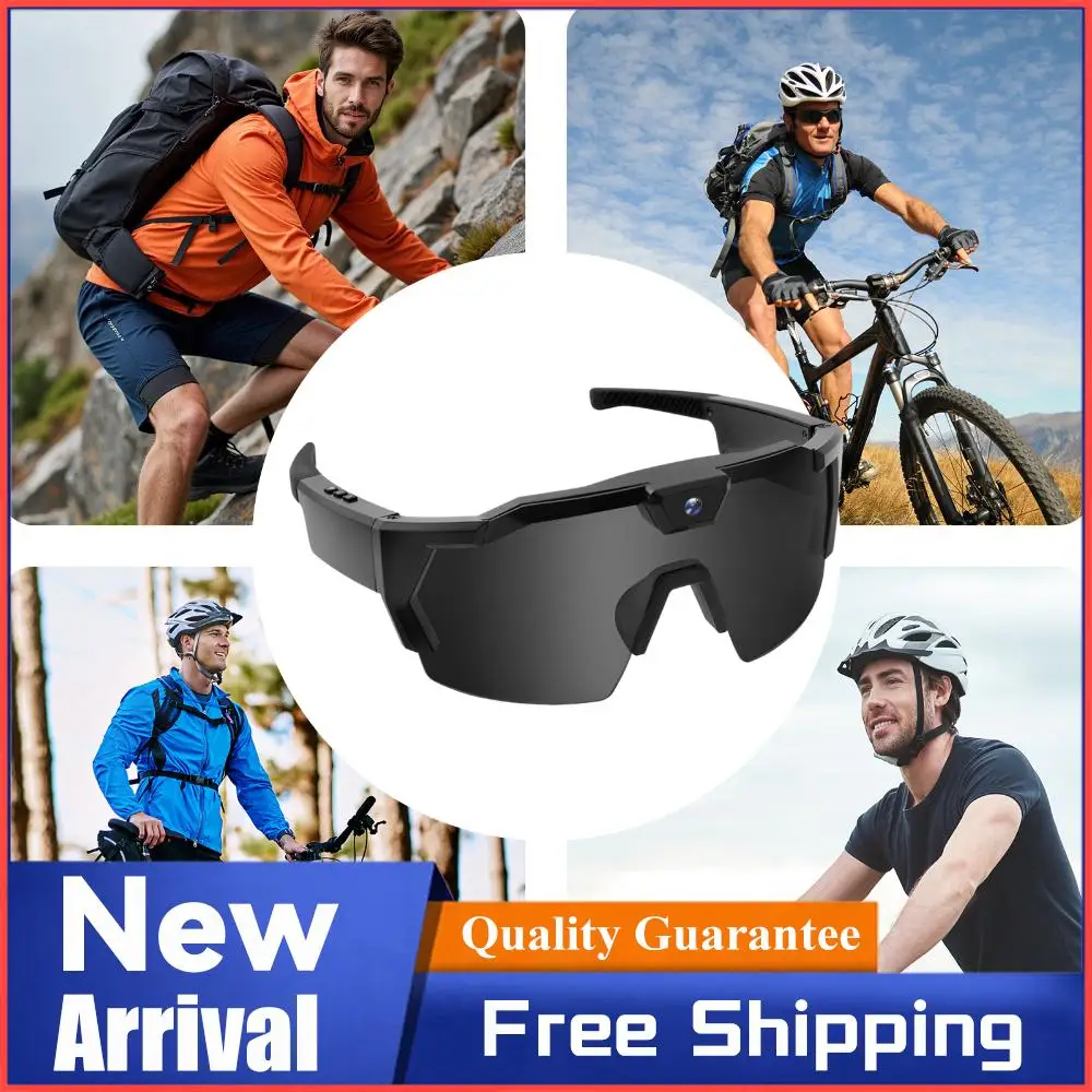 

Outdoor Cycling Sunglasses Anti-Glare Smart Walk Cam Sunglasses Lightweight Windproof Ski Goggles for Hiking & Travel Activity