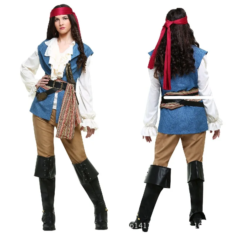 

New Halloween Cosplay Costume Game Pirate Tops Pants Suits Performance Theme Party Role Playing Outfits for Adult Women Men