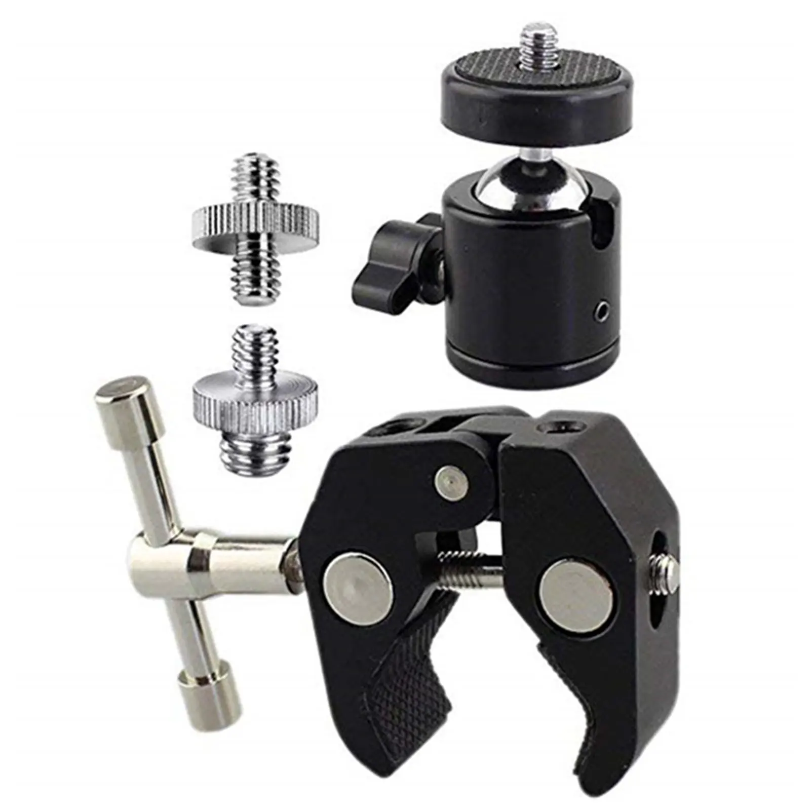 

Multifunction Easy Install Accessories For Camera Mini Flash Bracket Hot Shoe Adapter Tripod Super Clamp Photography Ball Head