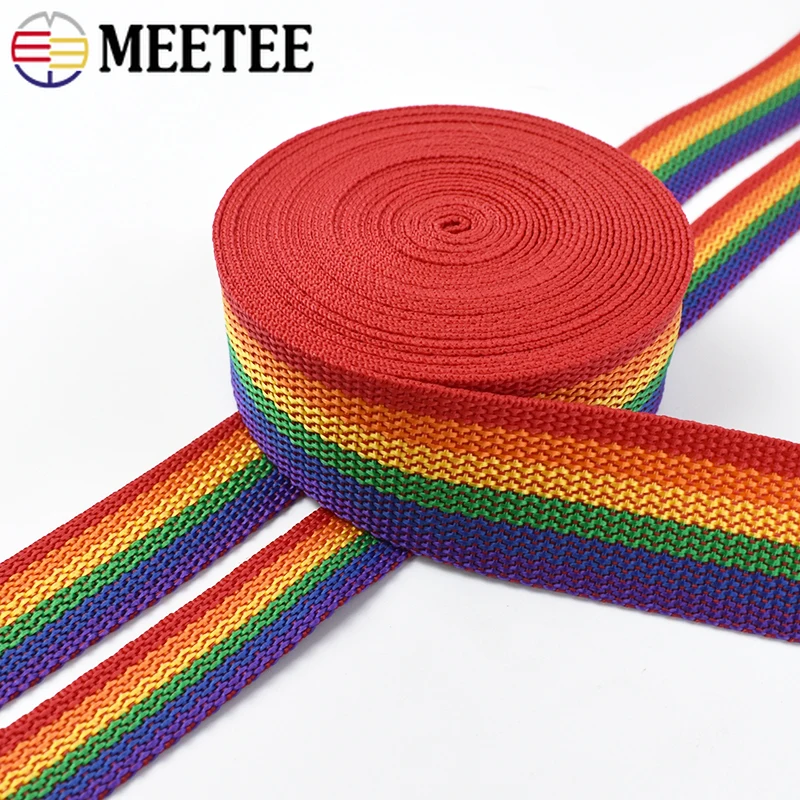 5/10/20 Meter Meetee Bunte Gurtband Rucksack Haustier Gurt Gepäck Verpackung Riemen Schulter Bänder Band Nähen Gürtel Zubehör