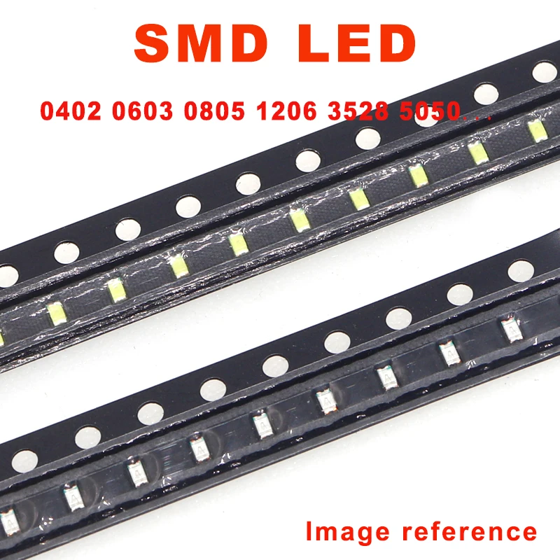 1000pcs 0402 0603 0805 1206 3528 5050 5730 3020 3014 4014 SMD LED Red Yellow Green White Blue Orange Light Emitting Diode