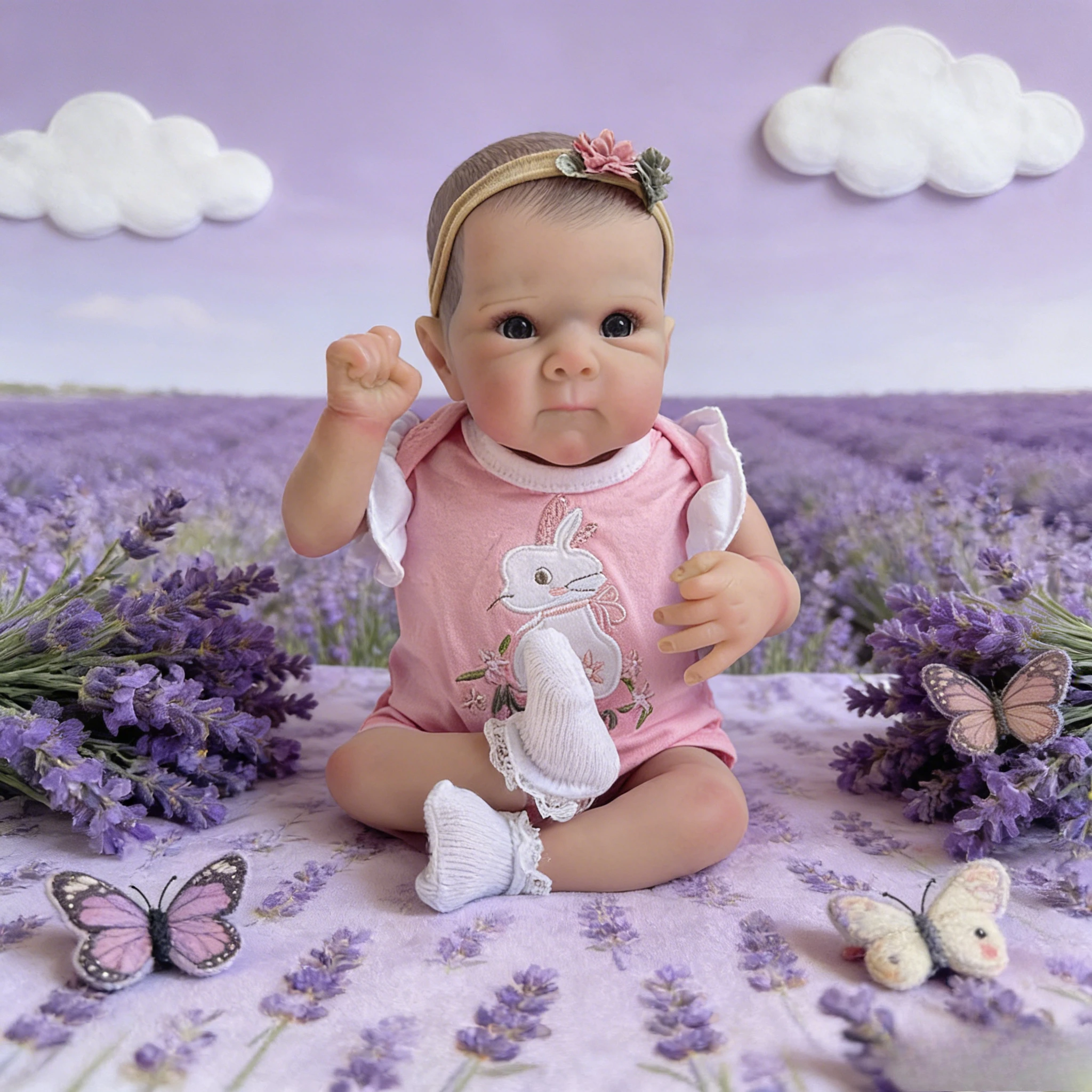 17” Reborn Newborn Doll Girl Bettie Hyper Realistic 3D Skin with Visible Veins, Pink Outfit Bebés Reborns