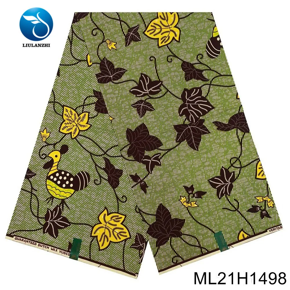 

2025 New Nigeria Pure Cotton Ordinary Dutch Batik Print African Fabric Elegant Party Dress ML21H1498