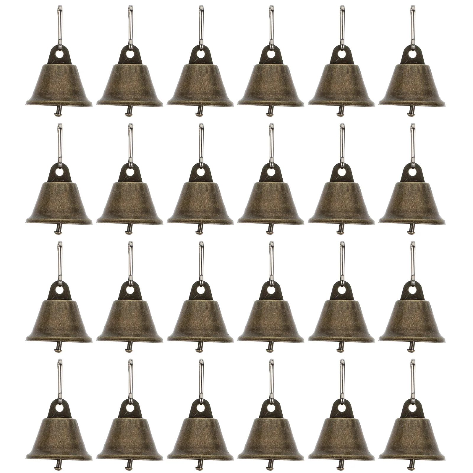 100pcs/25pcs Vintage Copper Bells Small Horn Bells Charms Farm Sheep Cattle Bells Christmas Tree Hanging Bells Pendant Ornaments