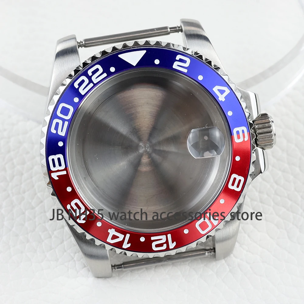 40mm NH35 Watch Case For Seiko nh34 nh35 nh36/38 Miyota 8215 Movement 28.5mm Dial Waterproof  Gmt-master Ceramic Bezel Insert