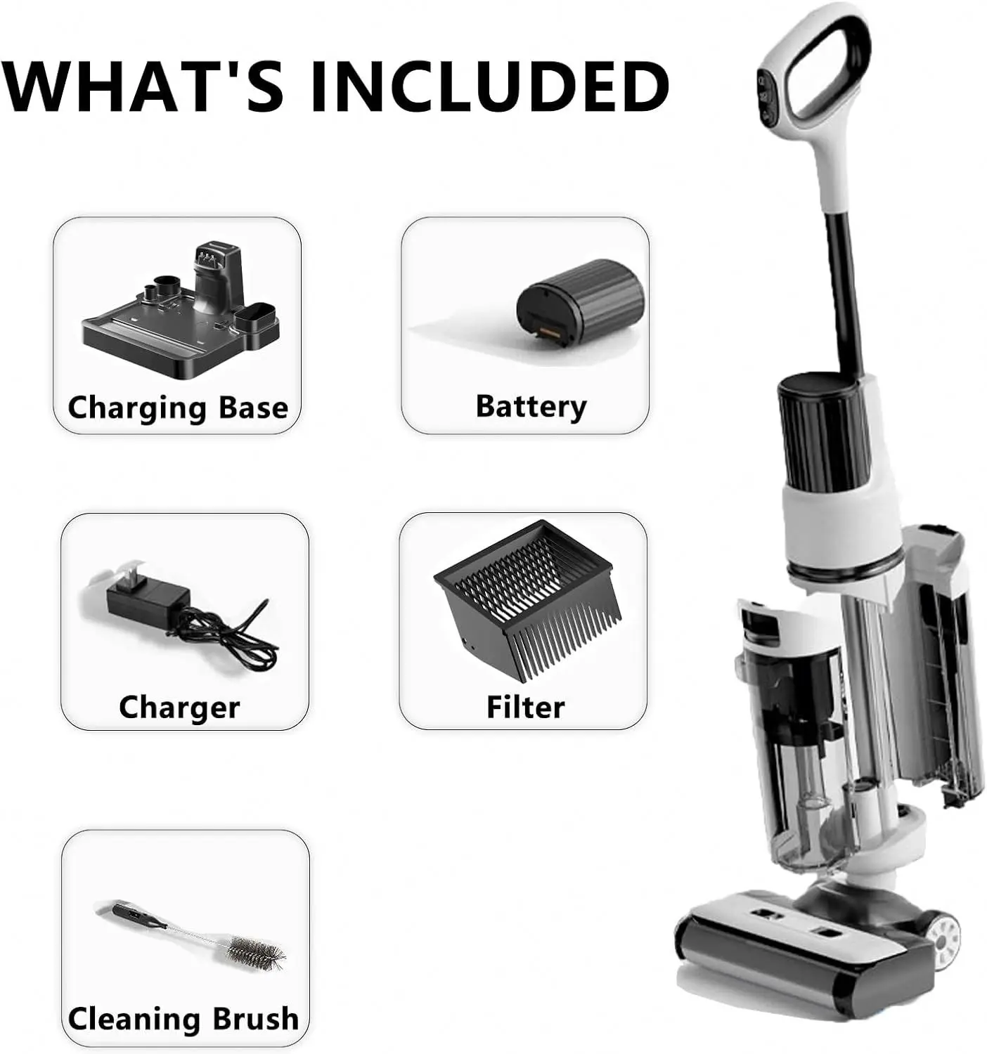 Wet and Dry Cordless Vacuum Cleaner Handheld Washing Vertical Vacuum Cleaners Floor Care