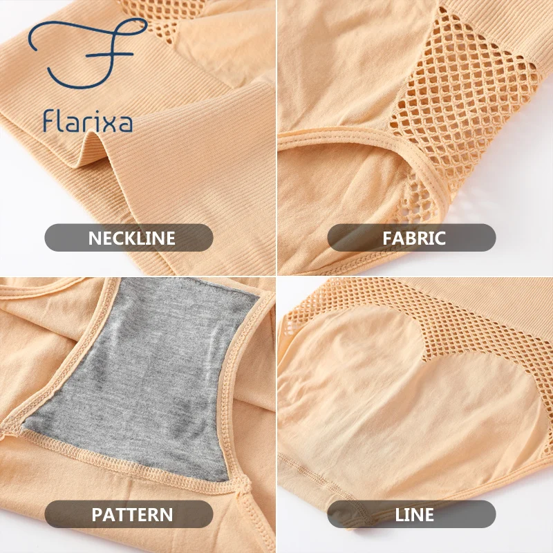 Flarixa 1/2/3Pcs Hollow Belly Control Shapewear Women Panties High Waist Double Layer Tummy Shaper Heart-shaped Hip Lift Pants - Image 6